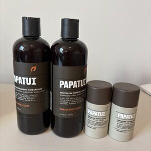2 Papatui, Men's 2-in1 Shampoo + Conditioner Cedar Sport Clean Hair & Scalp 18oz